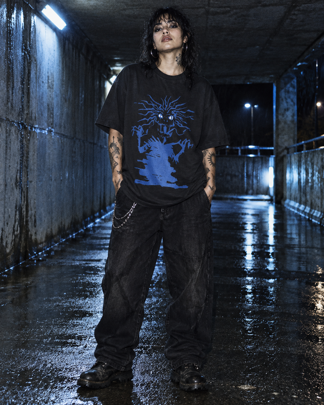 Afterlight Black T-Shirt — DELUSSION editorial