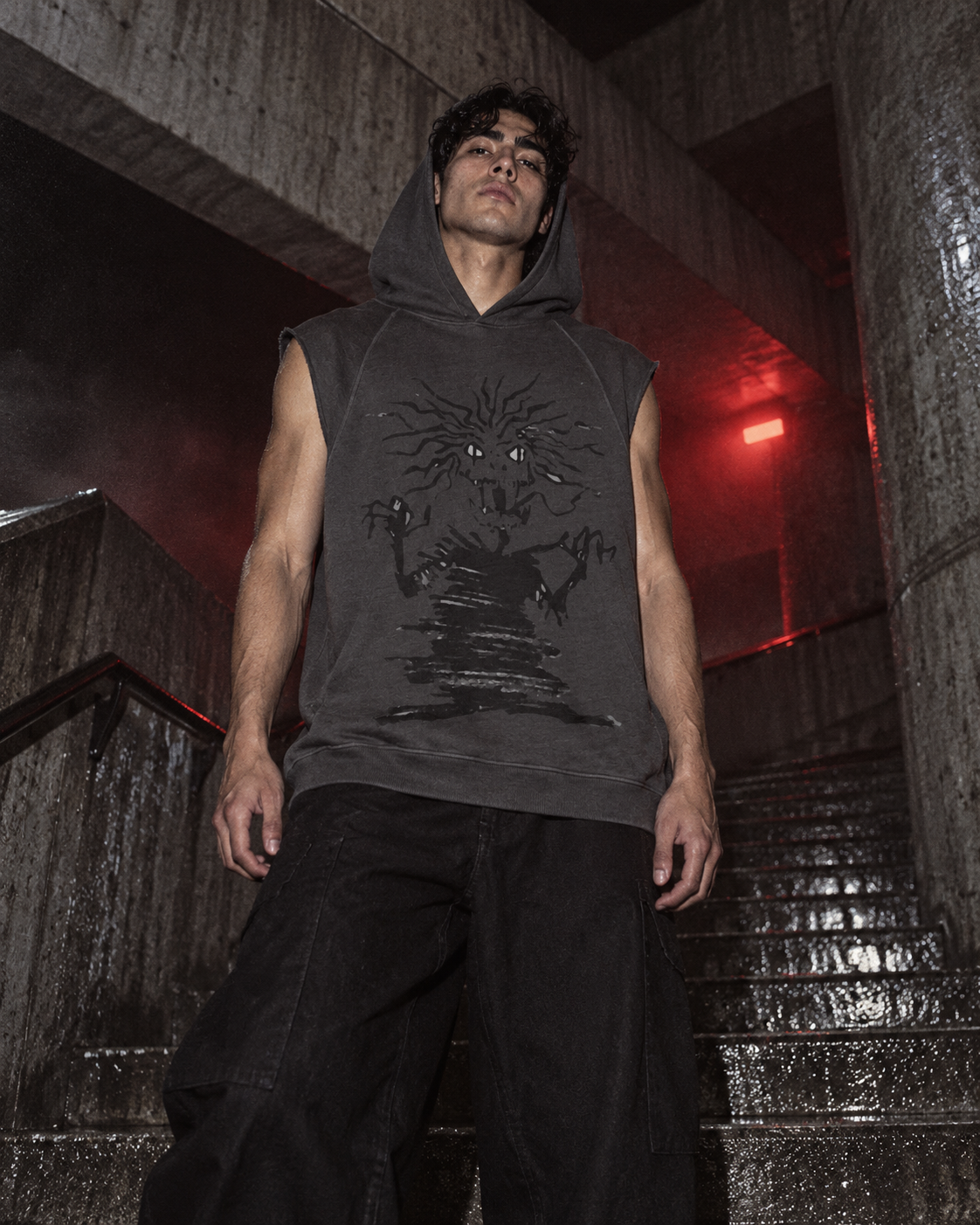 Afterlight Sleeveless Hoodie — DELUSSION editorial