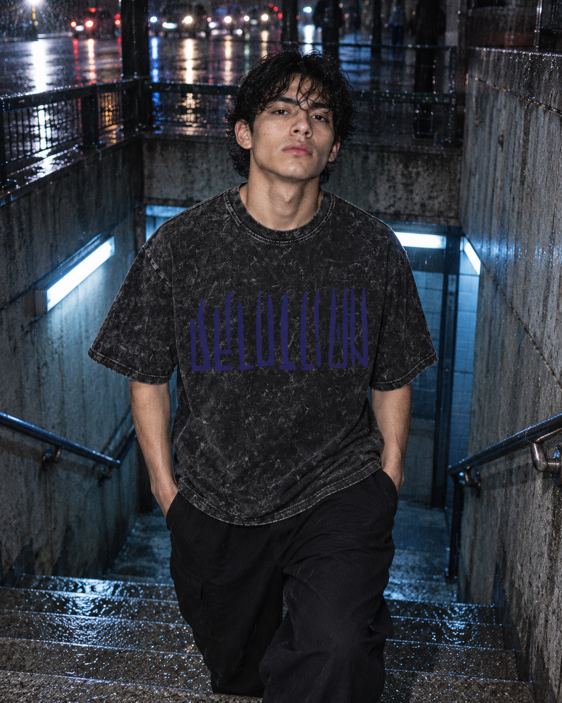 Blue Static T-Shirt — DELUSSION editorial
