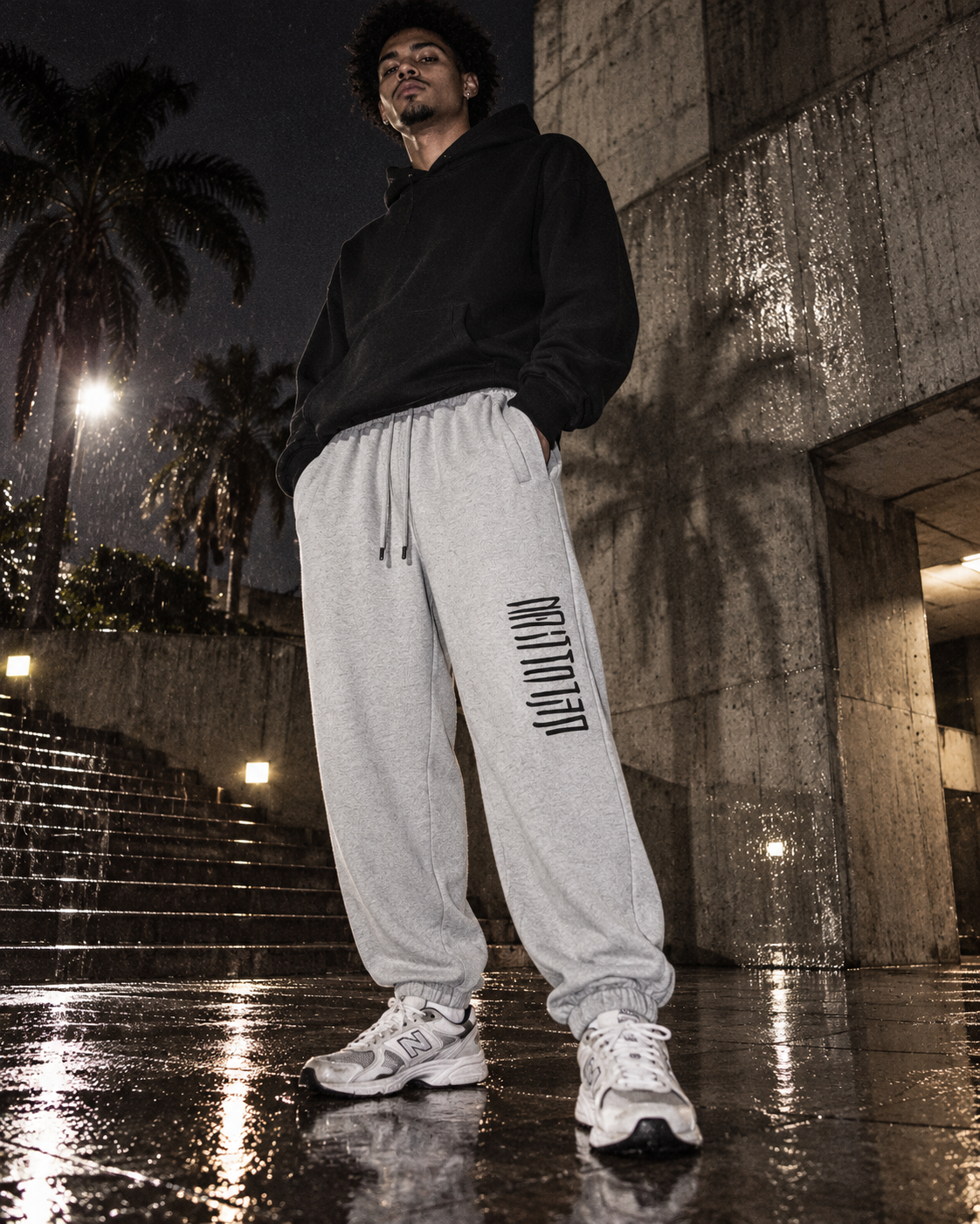 Concrete Drift Sweatpants — DELUSSION editorial