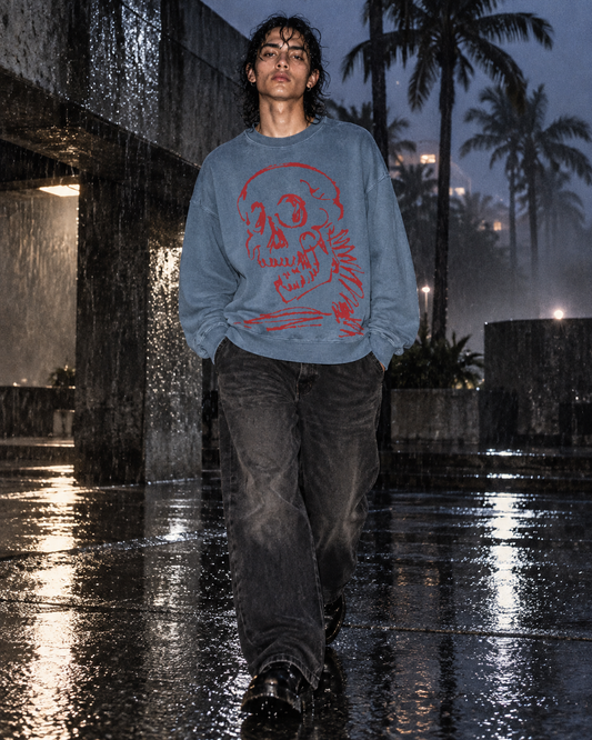 Neon Relic Crewneck — DELUSSION editorial