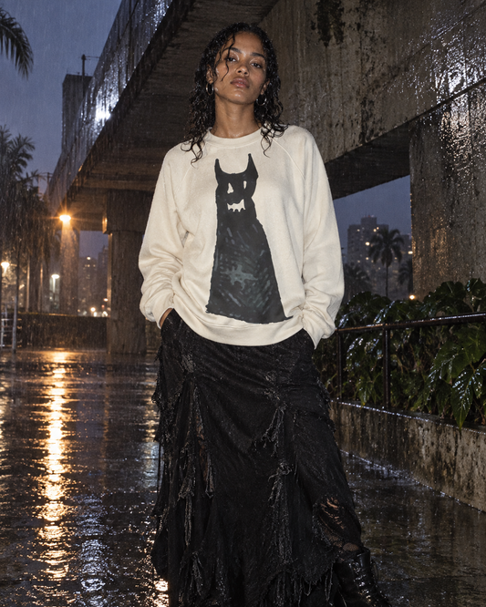Night Witness Crewneck — DELUSSION editorial