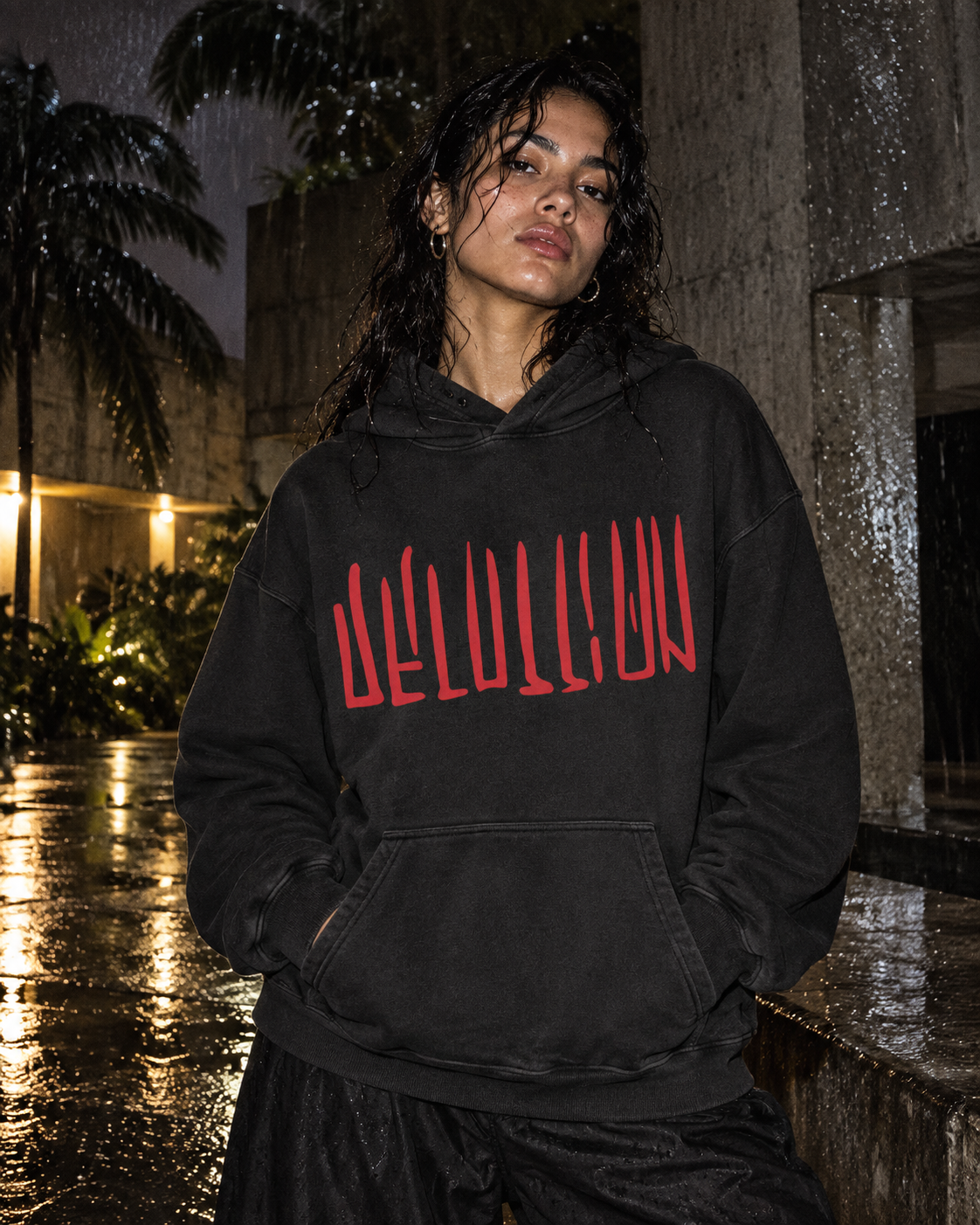 Signal Split Hoodie — DELUSSION editorial