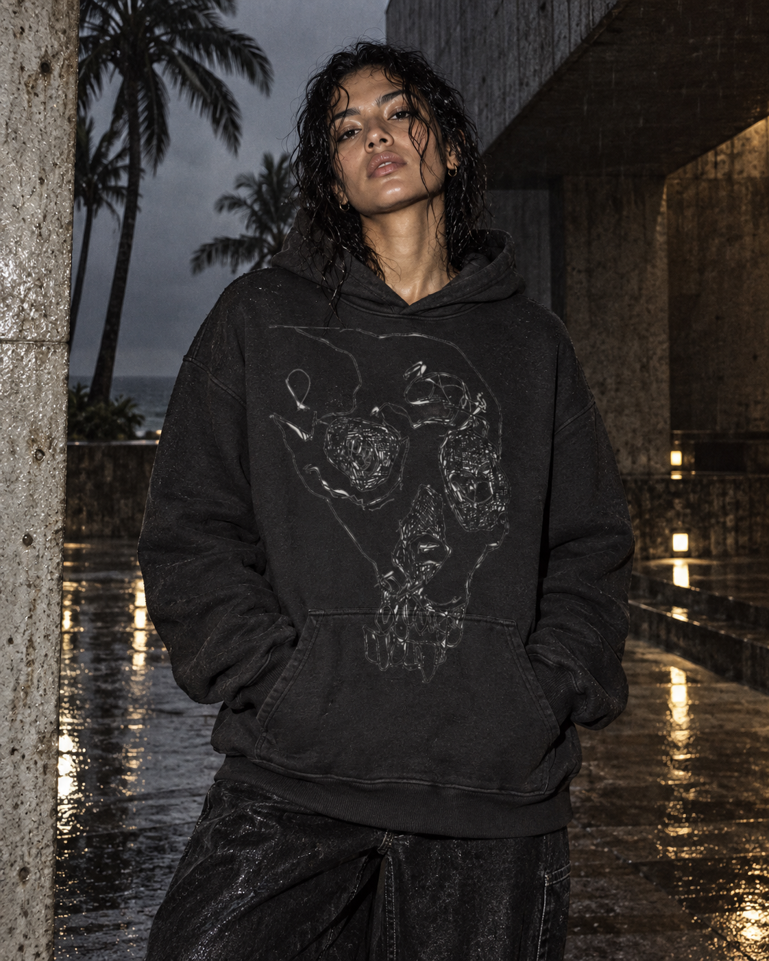Skull Apparition Hoodie — DELUSSION editorial