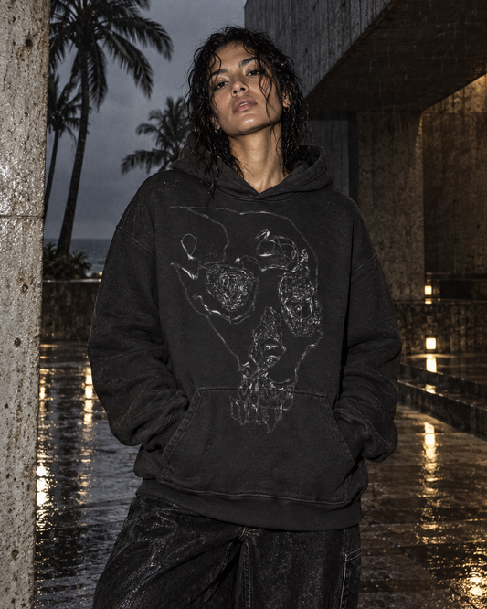 Skull Apparition Hoodie — DELUSSION editorial