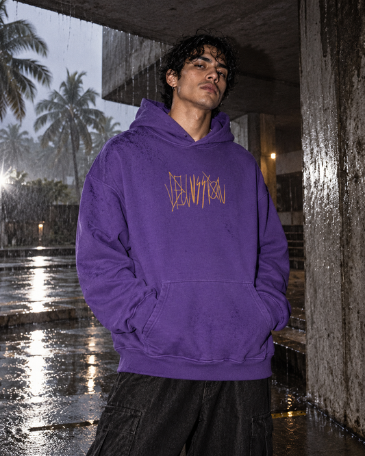 Violet Error Hoodie — DELUSSION editorial