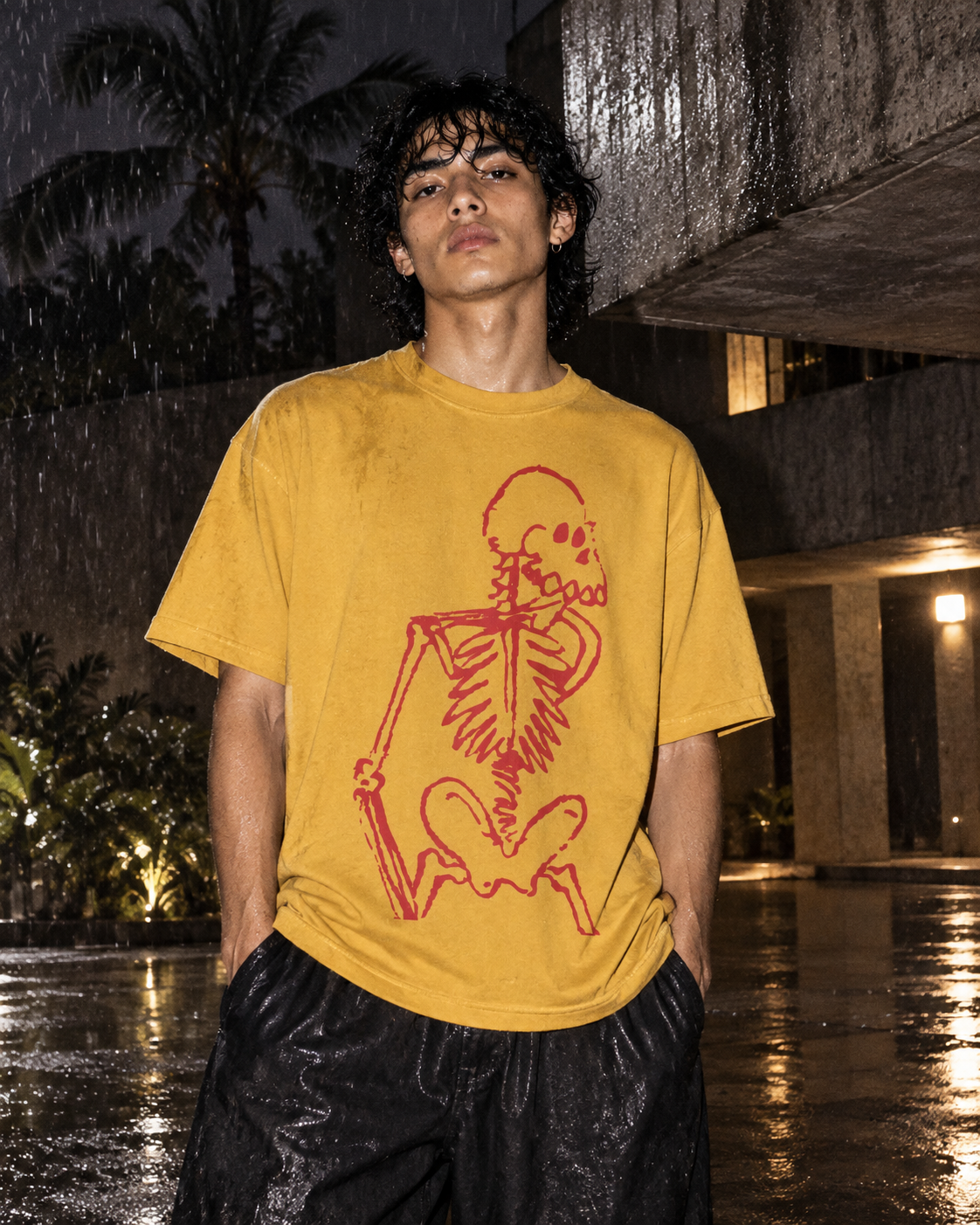 Warning Skeleton T-Shirt — DELUSSION editorial